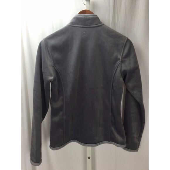 Grand Prix Gray Velour Full Zip Jacket Sz M - Picture 5 of 5